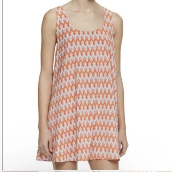 Alice + Olivia Dresses & Skirts - Alice + Olivia Size Medium Silk Dress Blue Orange Print Estelle Mini A-line Tank